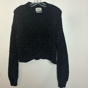 Urban Outfitters Chenille Super Soft Knit Oversized Cropped Crewneck Sweater